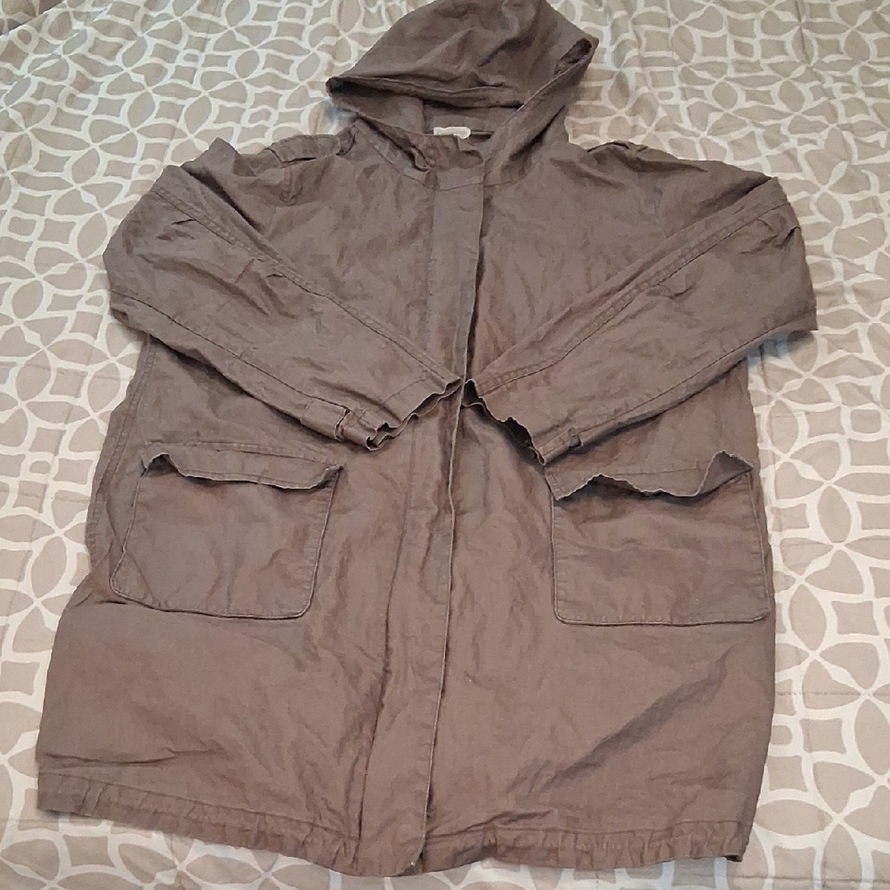 Garnet Hill Brown Hooded Jacket